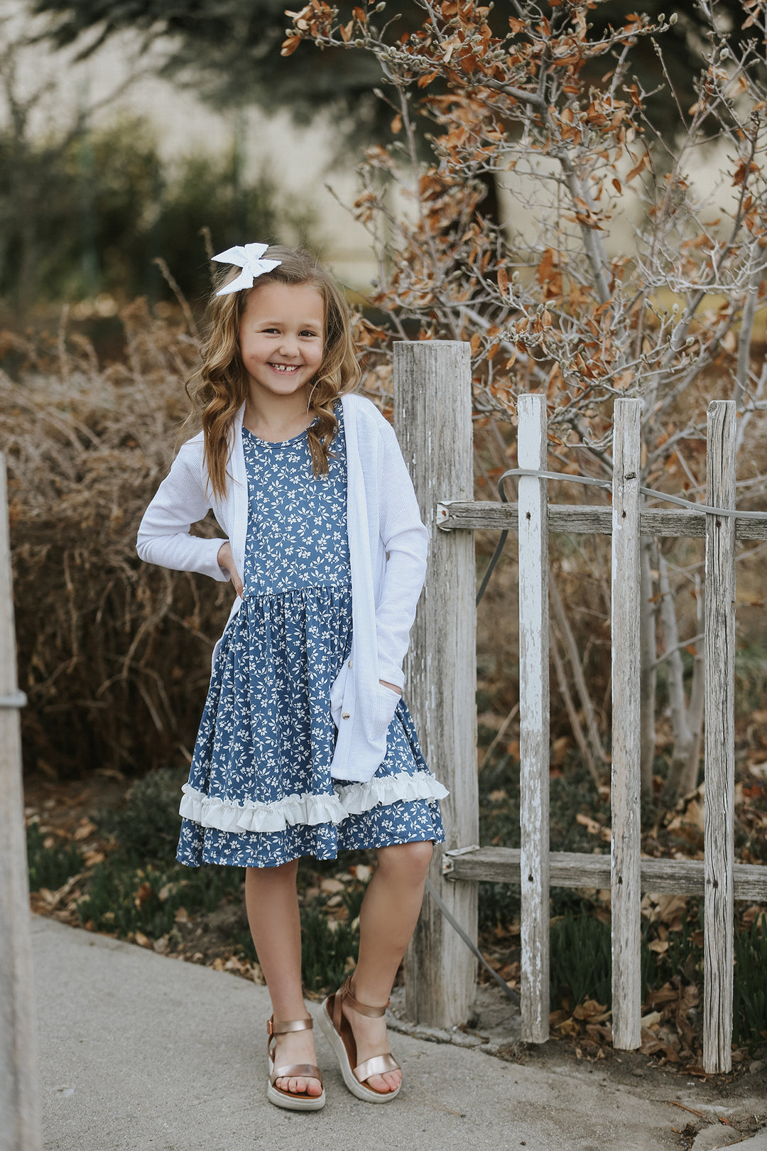Bright White Rib Knit Cardigan