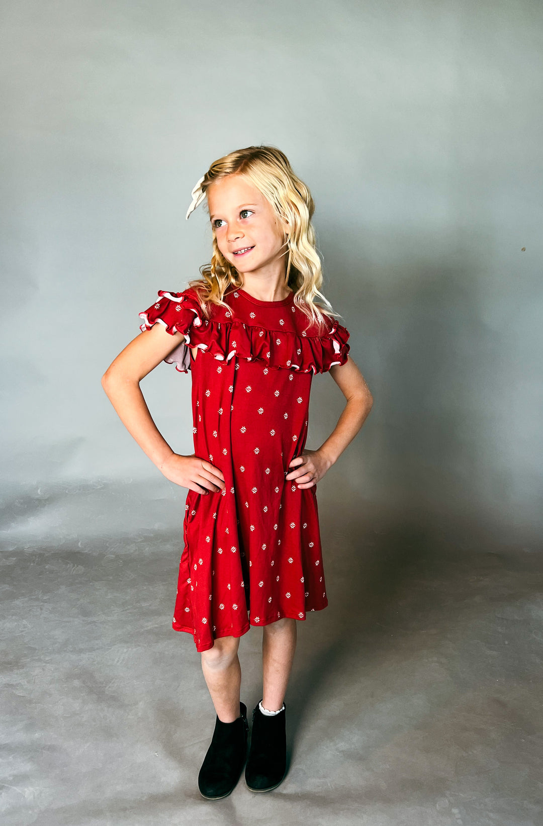 Posey Red Star Holiday Dress