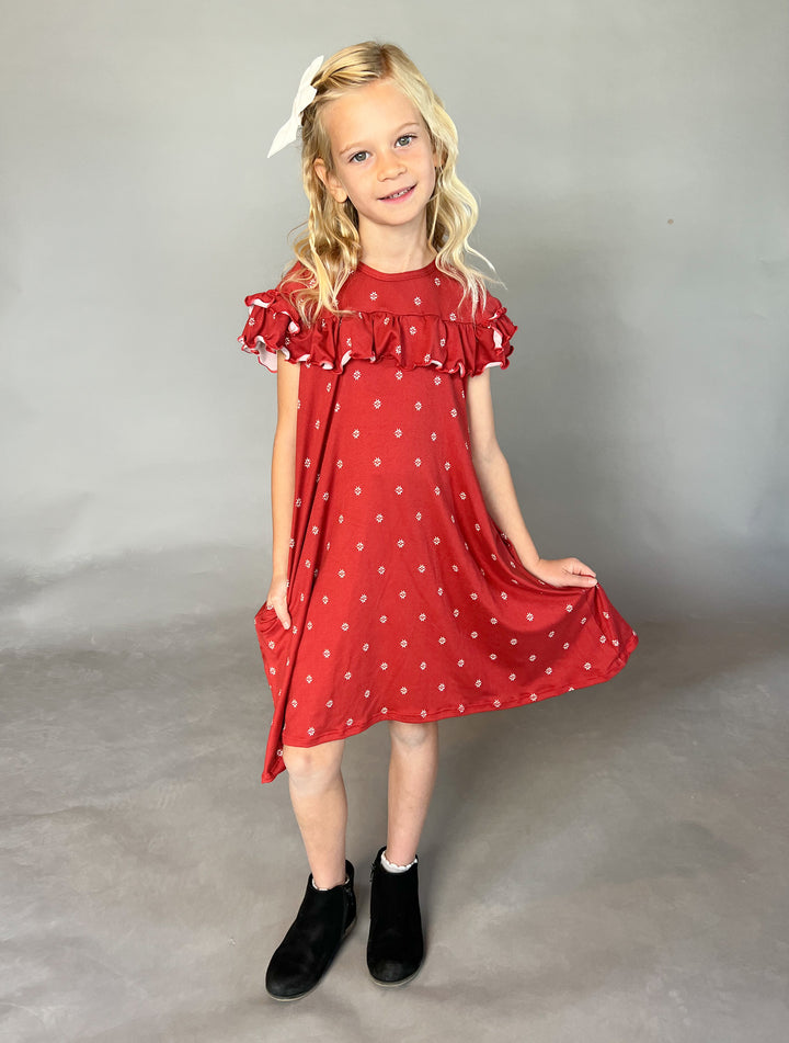 Posey Red Star Holiday Dress