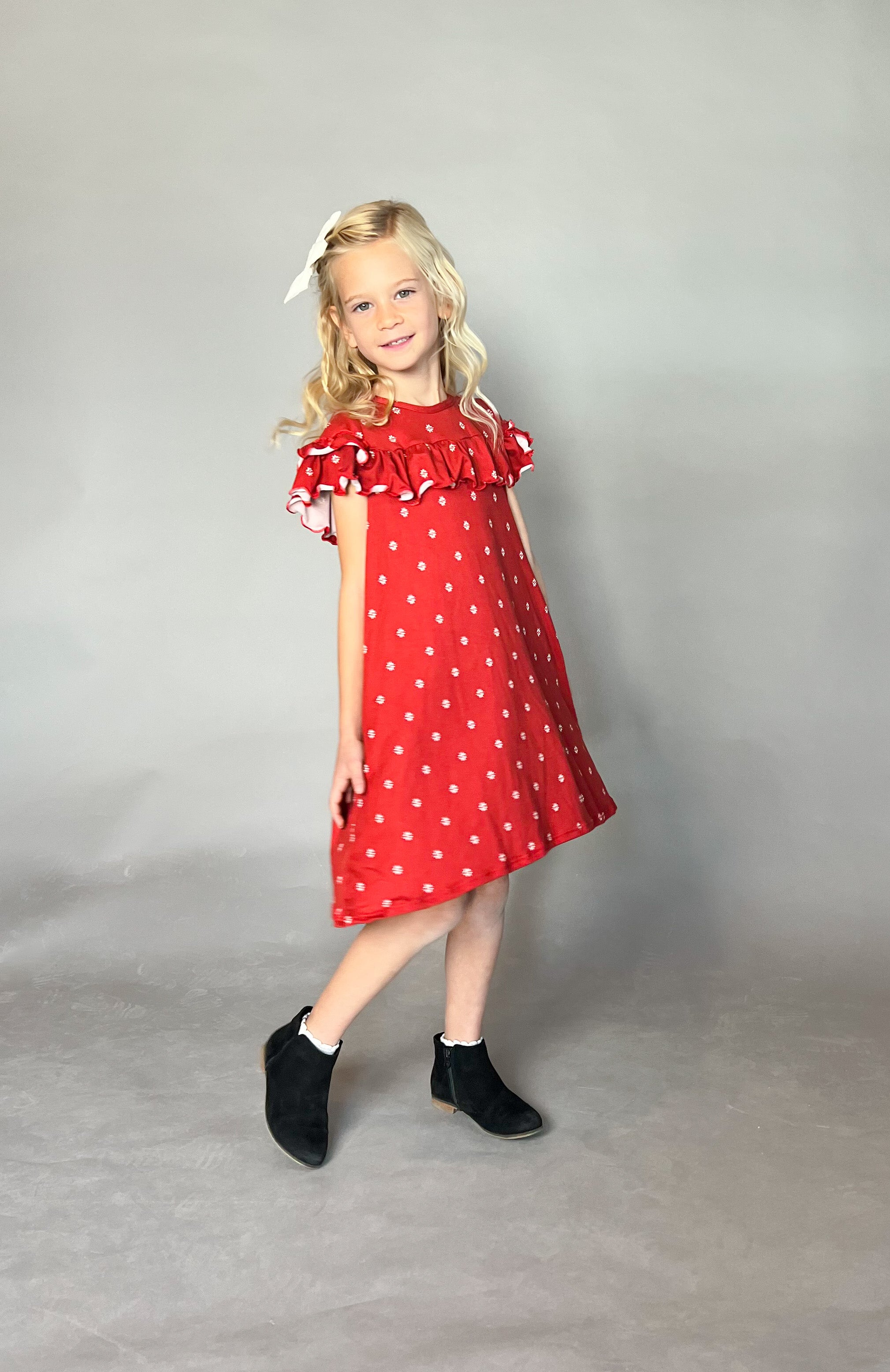 Posey Red Star Holiday Dress