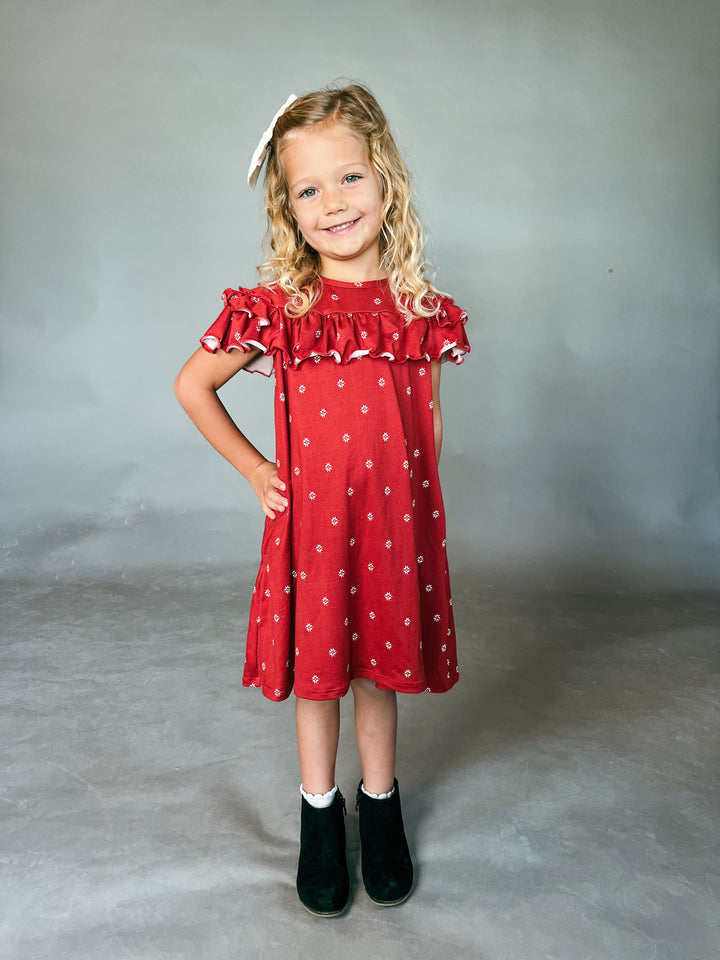 Posey Red Star Holiday Dress