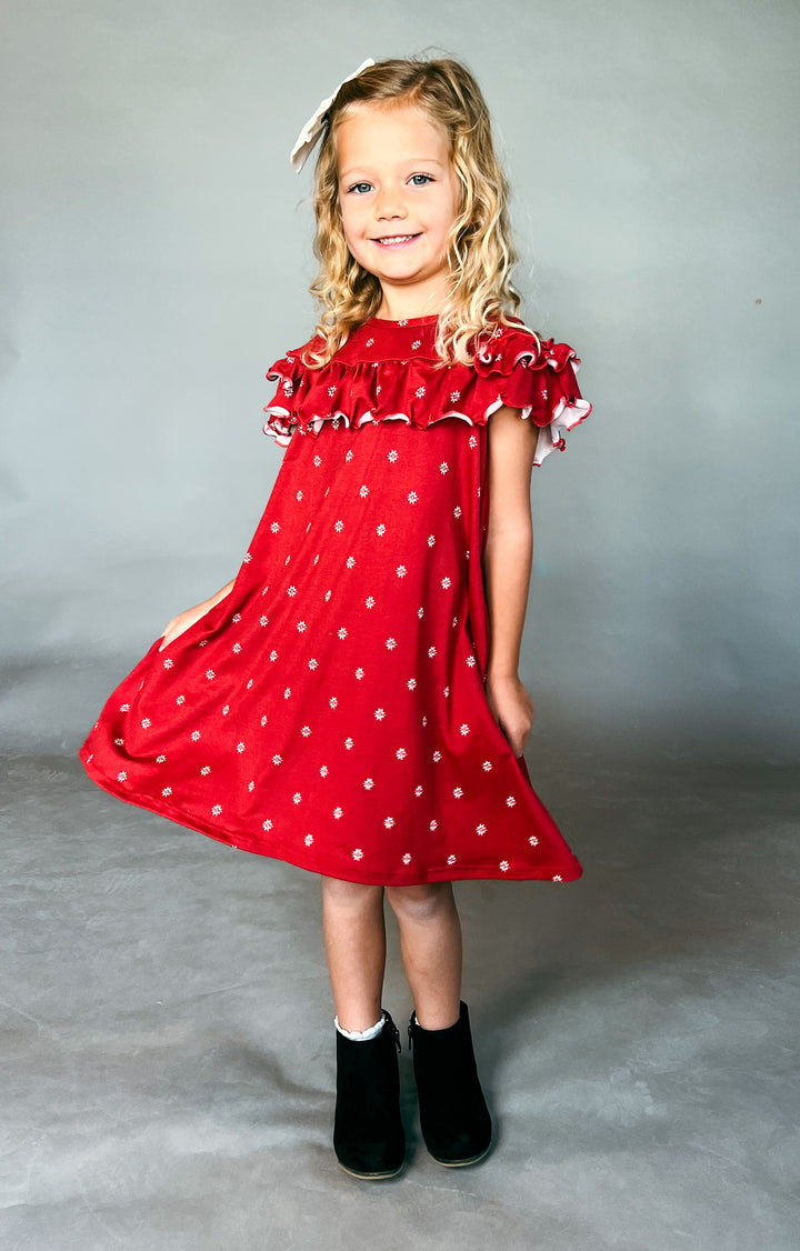 Posey Red Star Holiday Dress