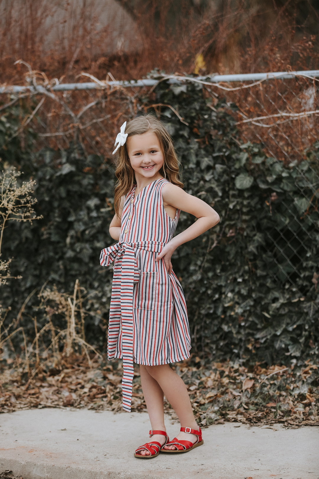 Briar Button Stripe Dress