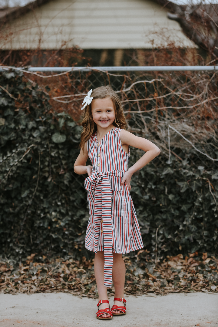 Briar Button Stripe Dress