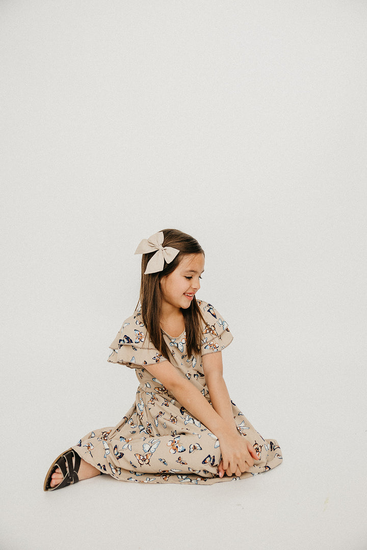 Etta Tan Butterfly Dress