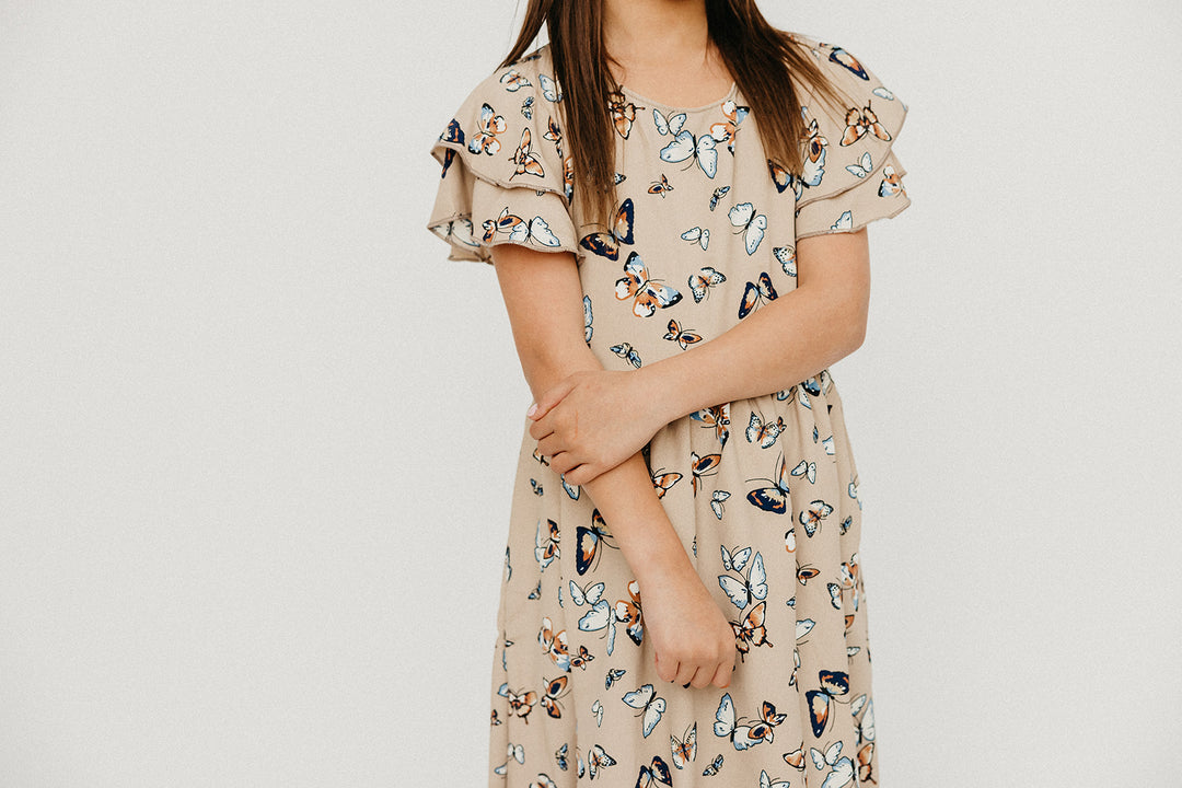 Etta Tan Butterfly Dress