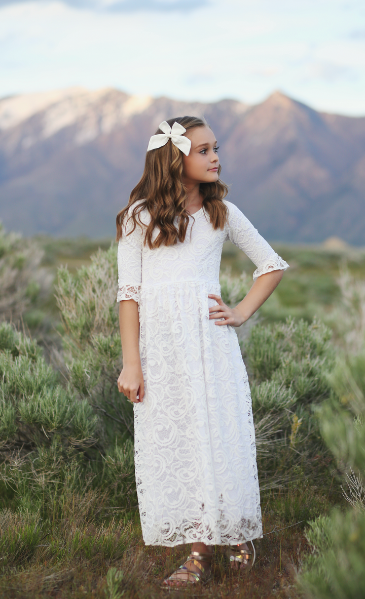 Jane Eyre White Full Length Dress