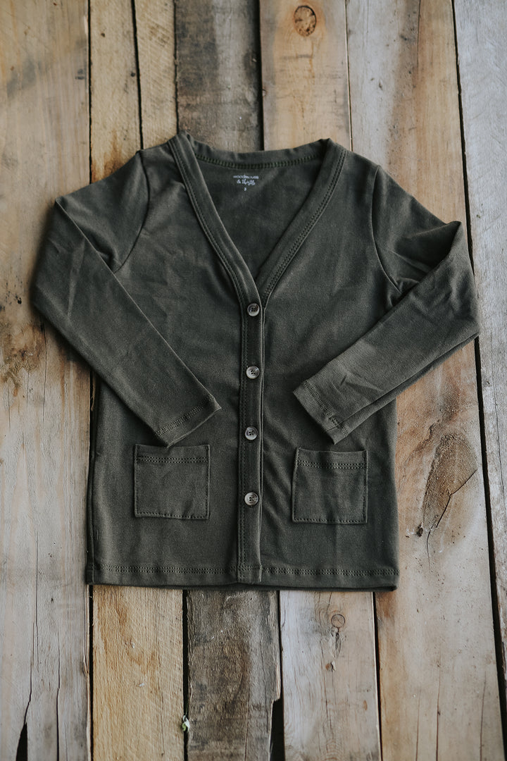 Dark Olive Cardigan