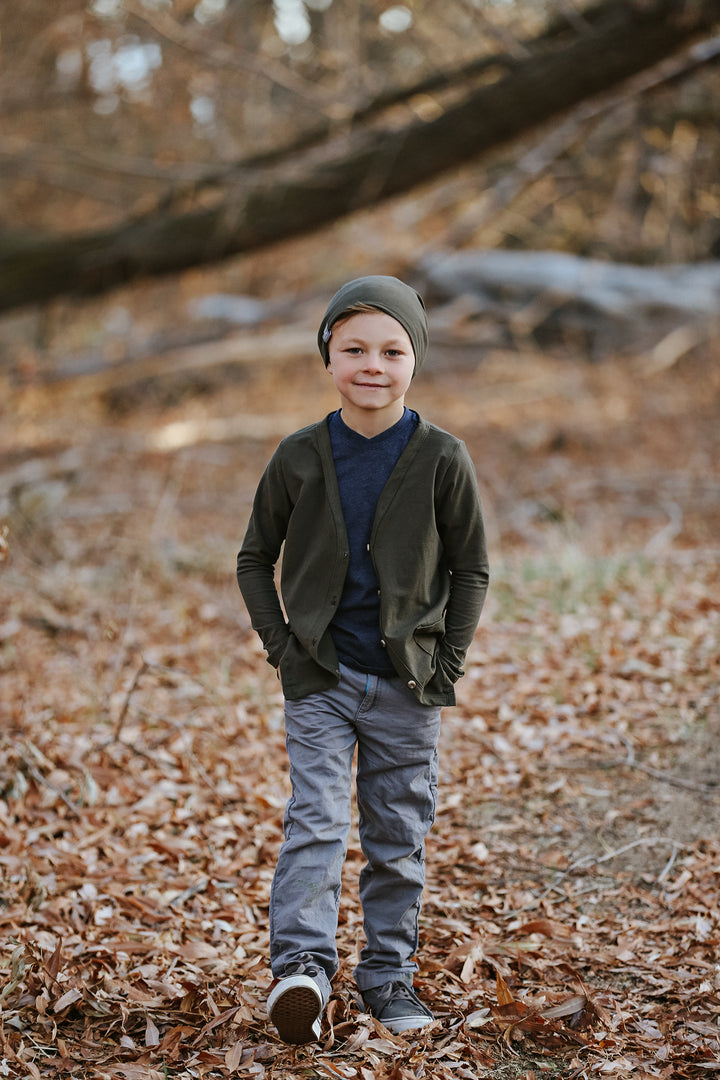 Dark Olive Cardigan