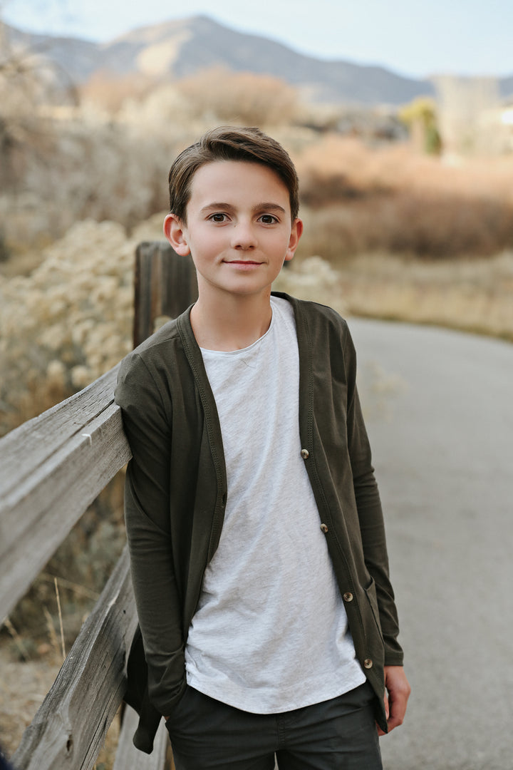 Dark Olive Cardigan