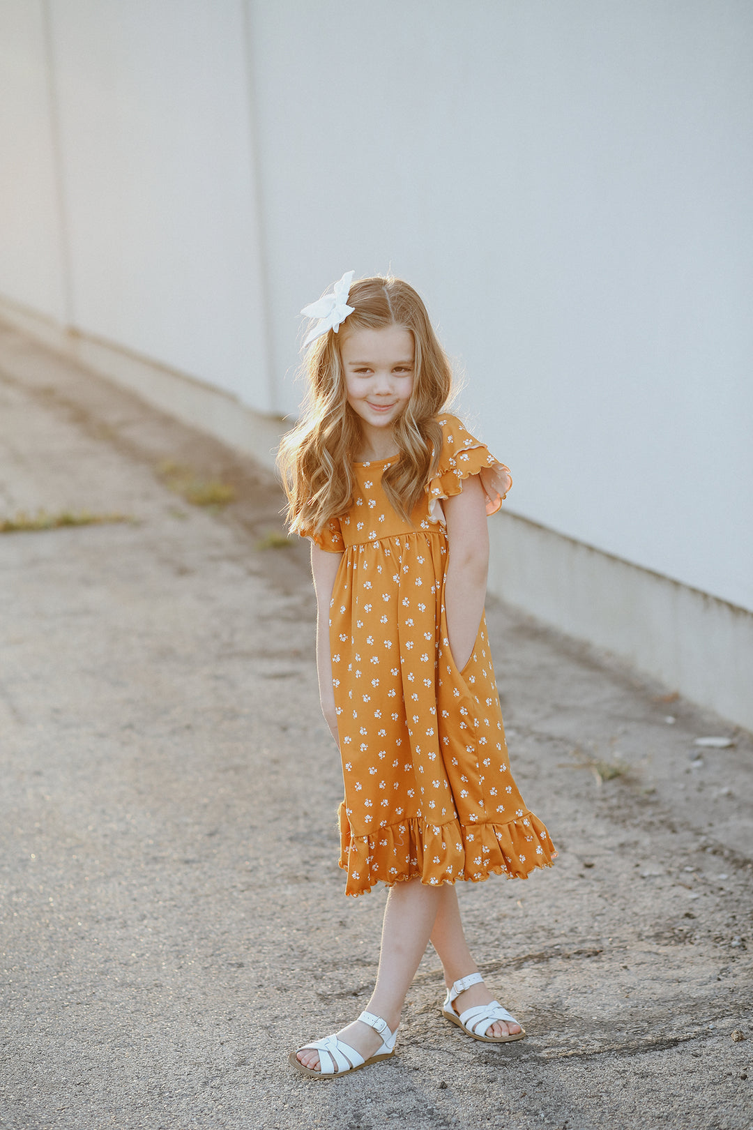 Millie Mustard Floral Dress