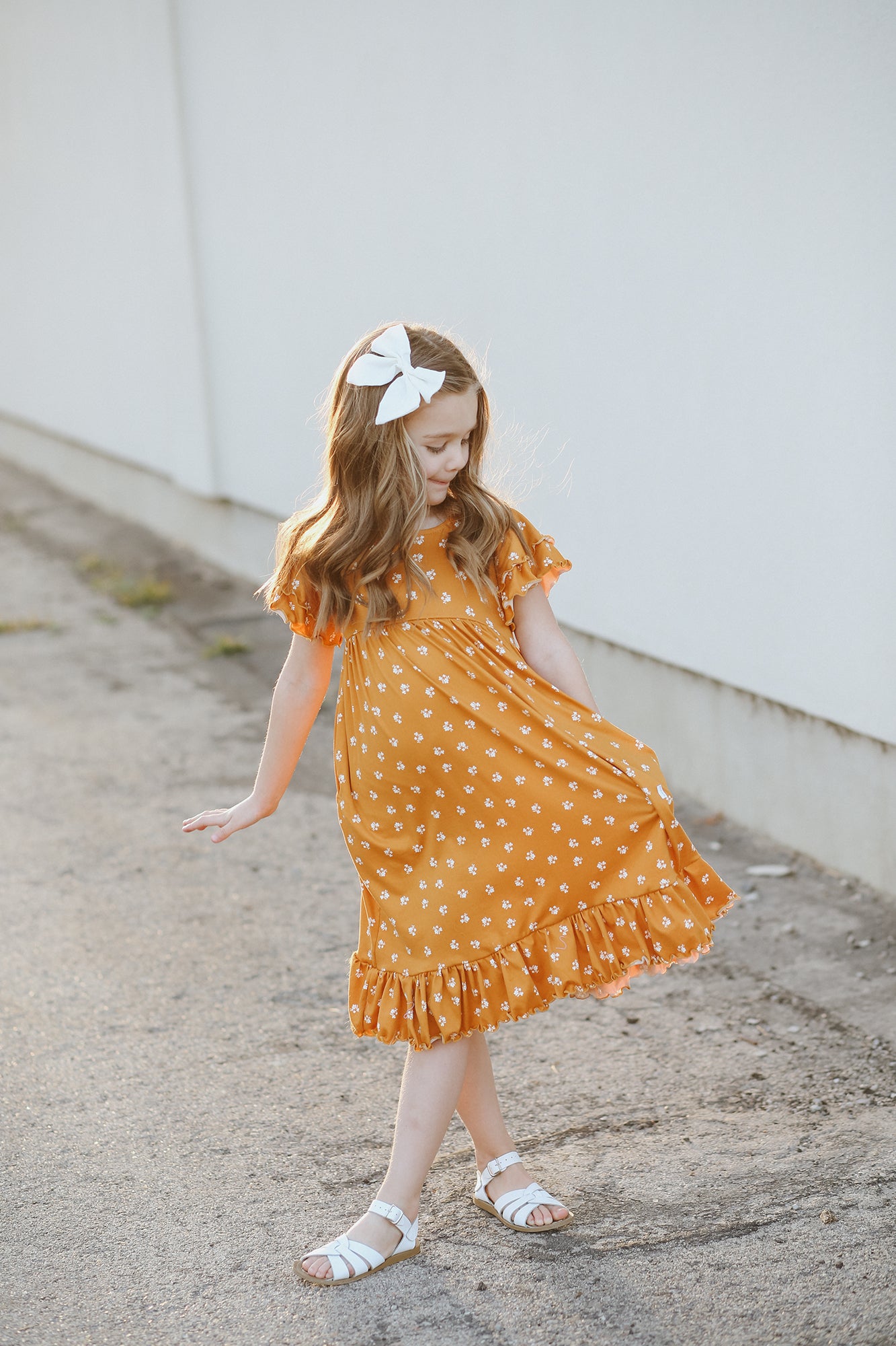 Millie Mustard Floral Dress