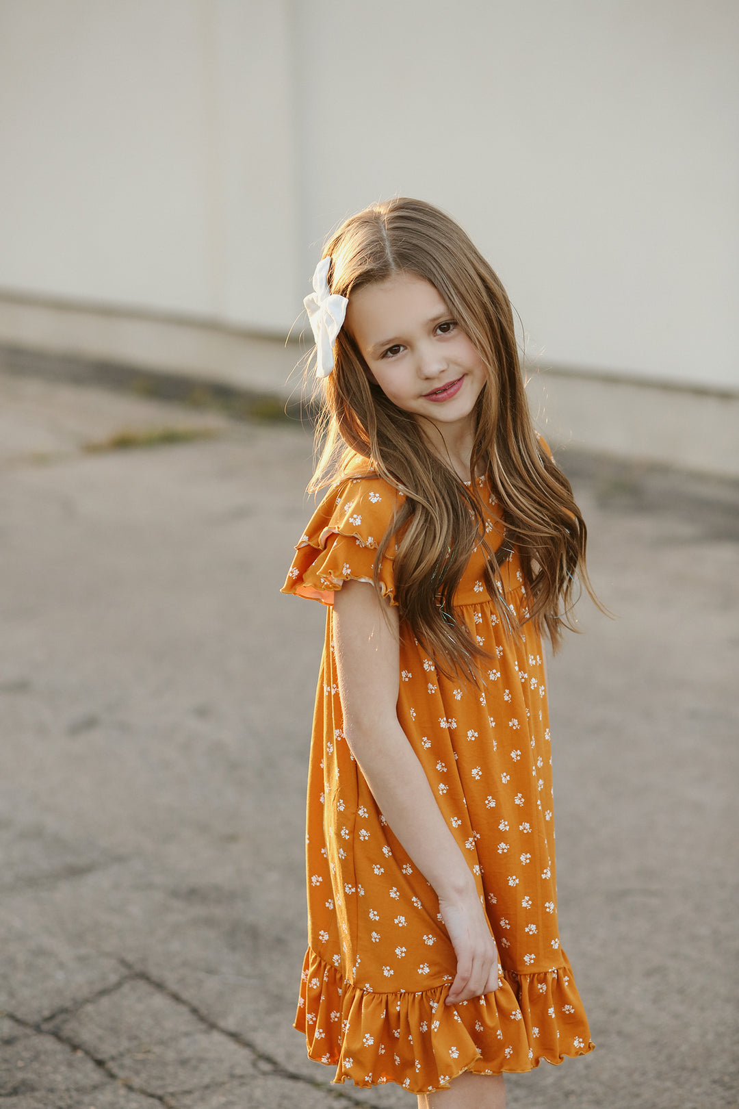 Millie Mustard Floral Dress