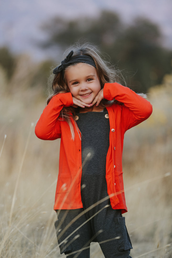 Tangerine Orange Cardigan