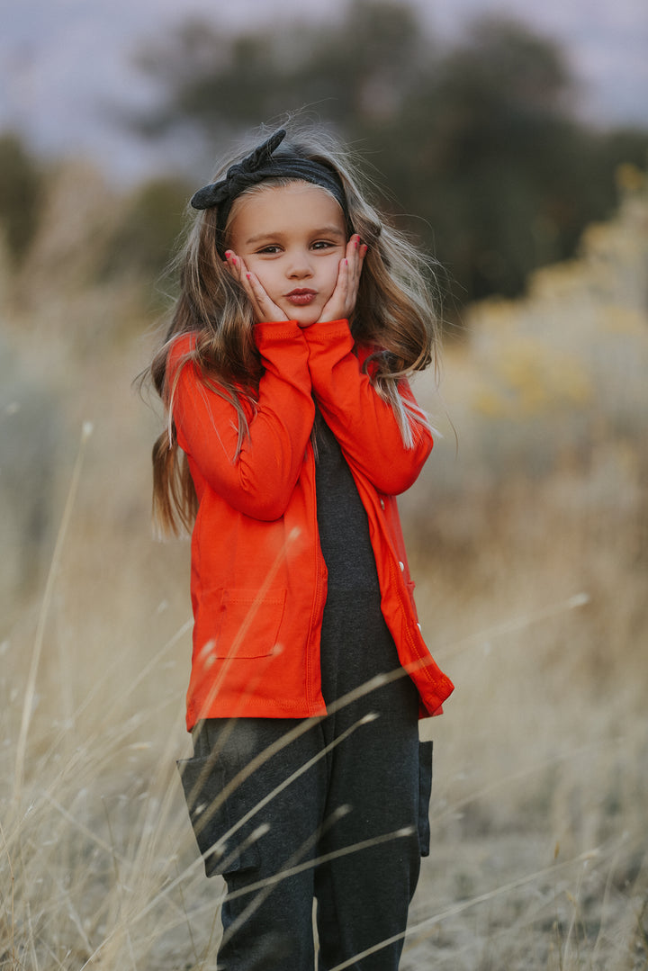 Tangerine Orange Cardigan