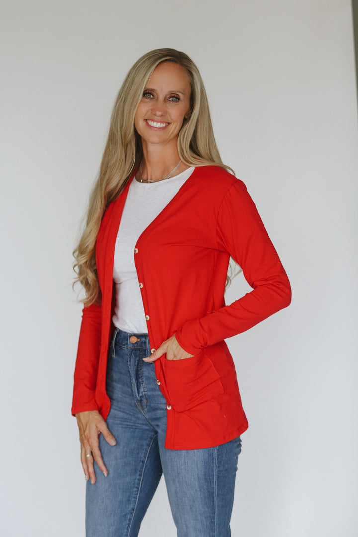 Red Women's Cardigans