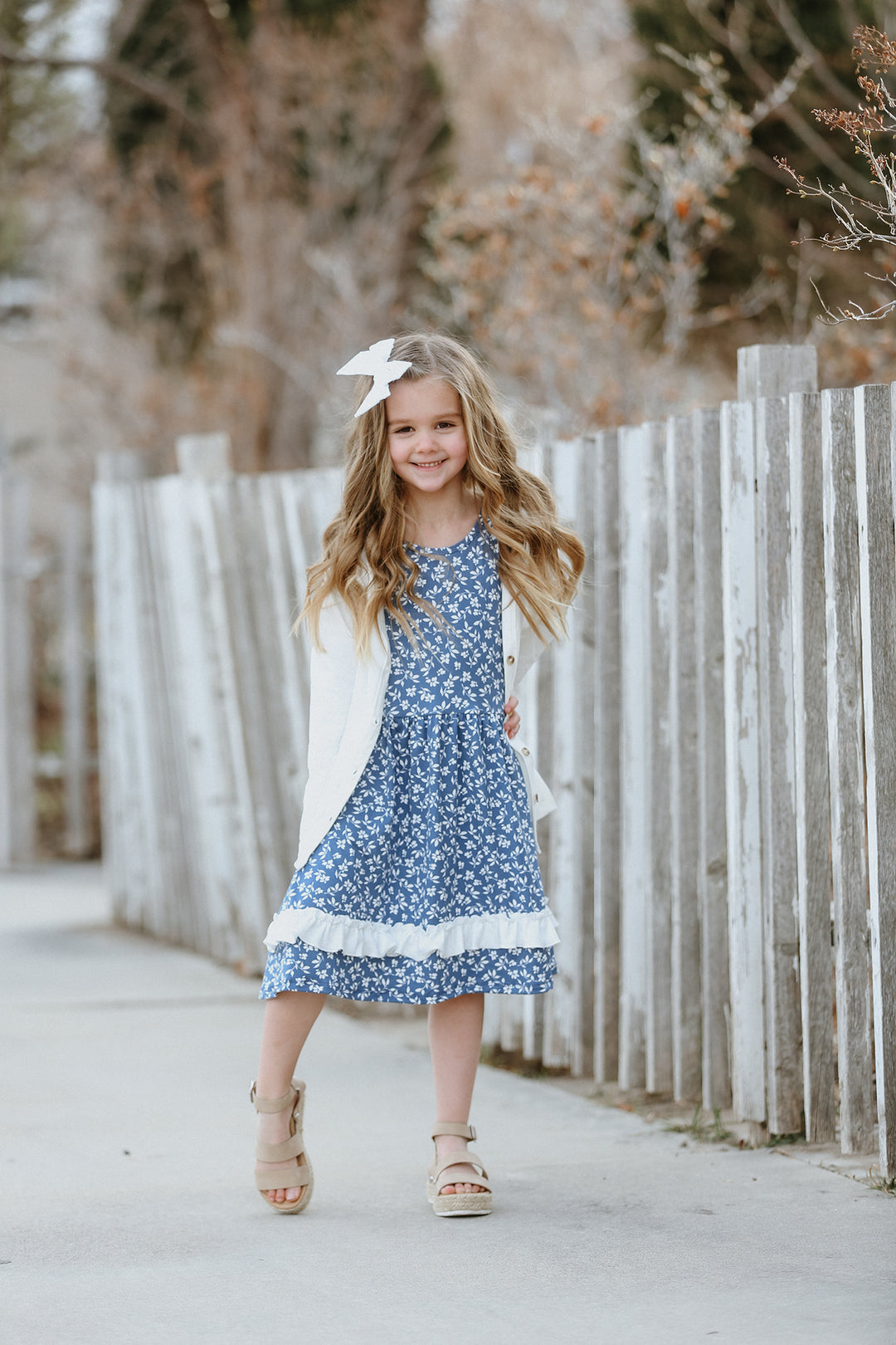 Olivia Blue Floral Dress