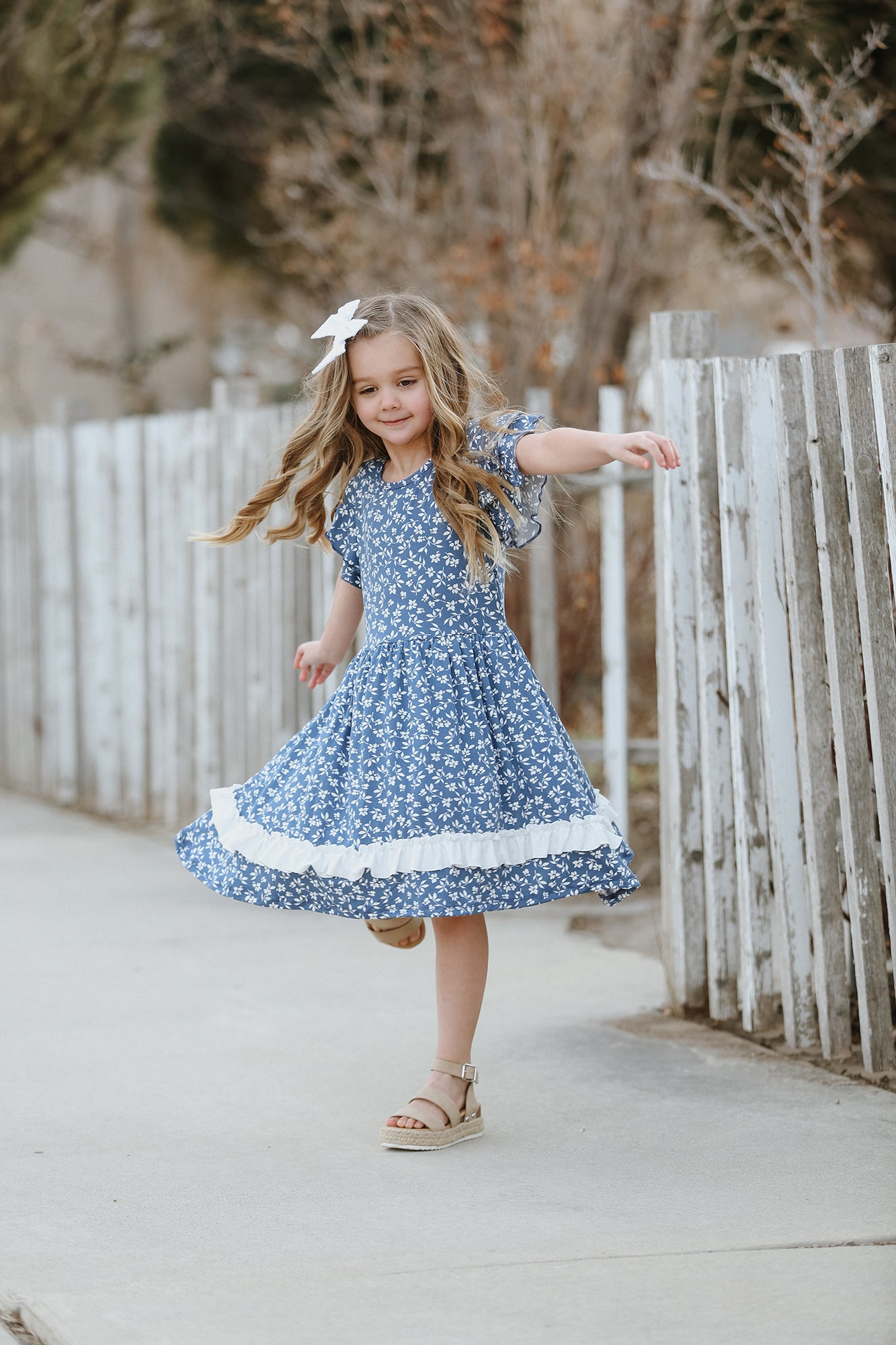 Olivia Blue Floral Dress