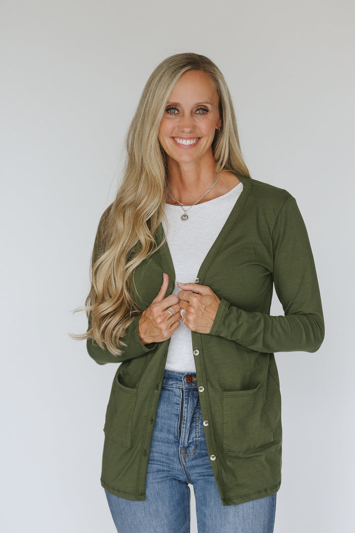 Forest Green Women's Cardigan