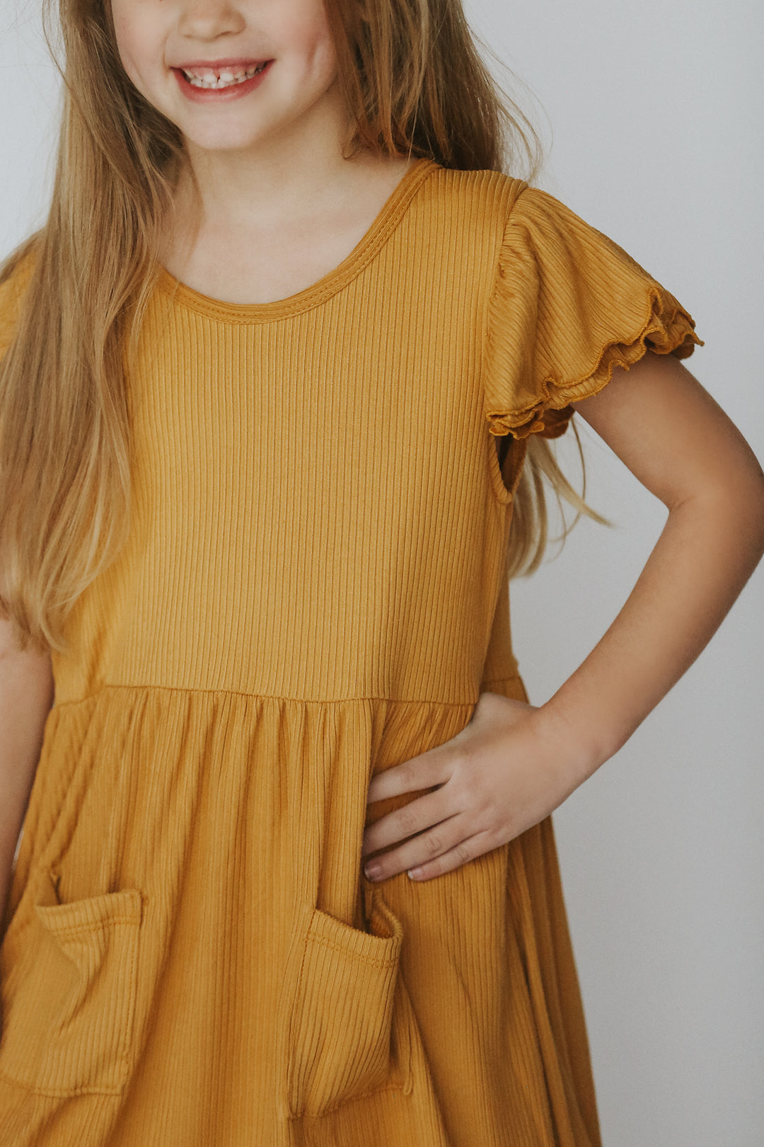 Raven Butter Yellow Rib Knit Dress