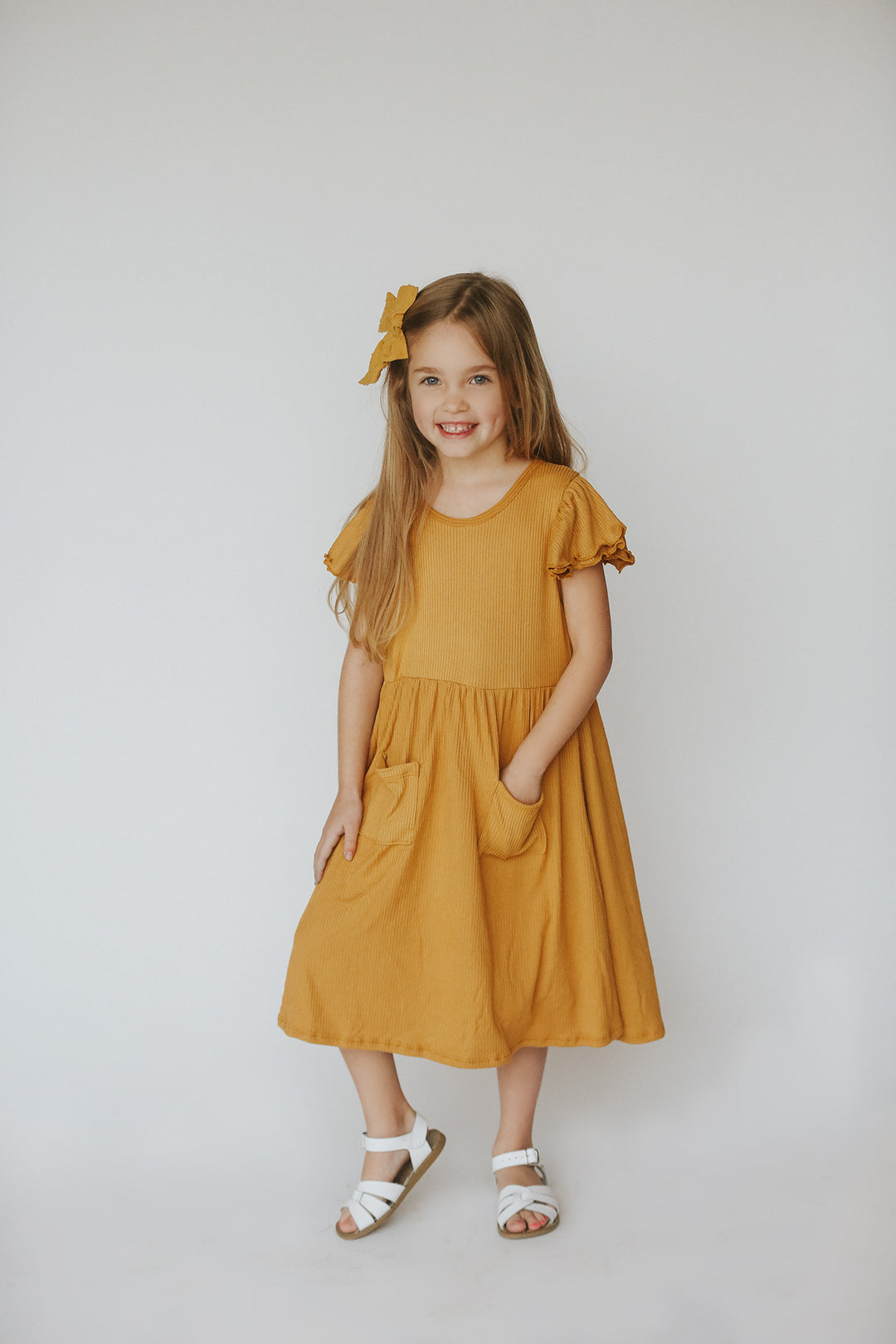 Raven Butter Yellow Rib Knit Dress Navy Fields Raven Butter Yellow Rib Knit Dress Navy Fields