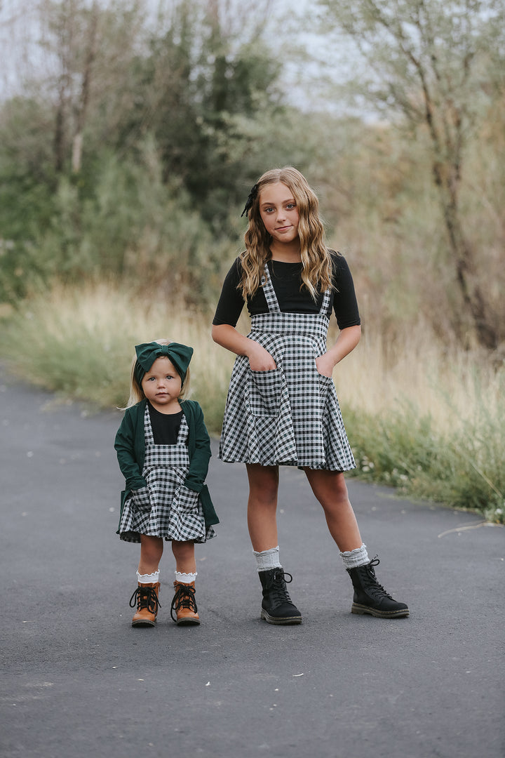 Polly Hunter Green Gingham Jumper Dress