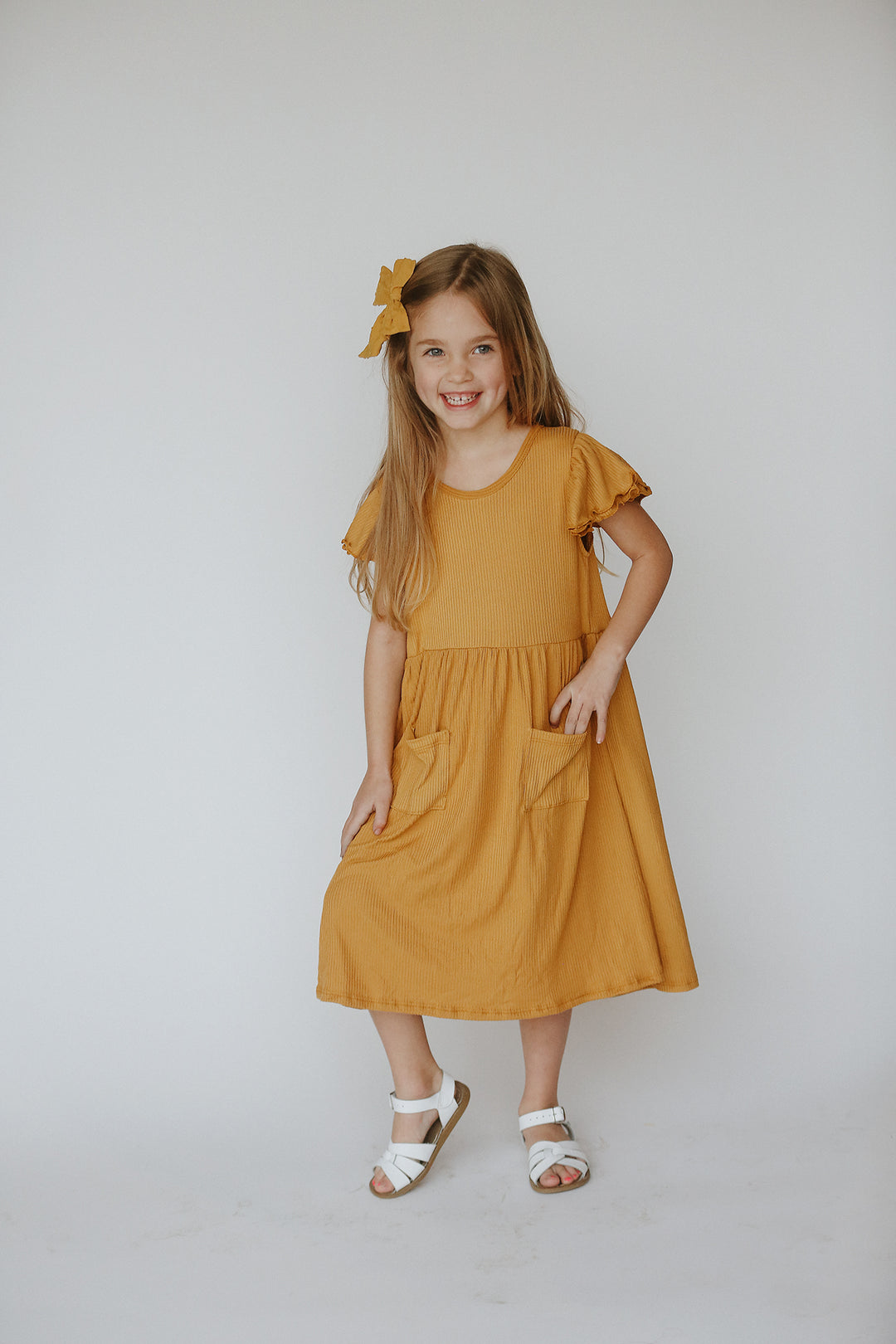 Raven Butter Yellow Rib Knit Dress