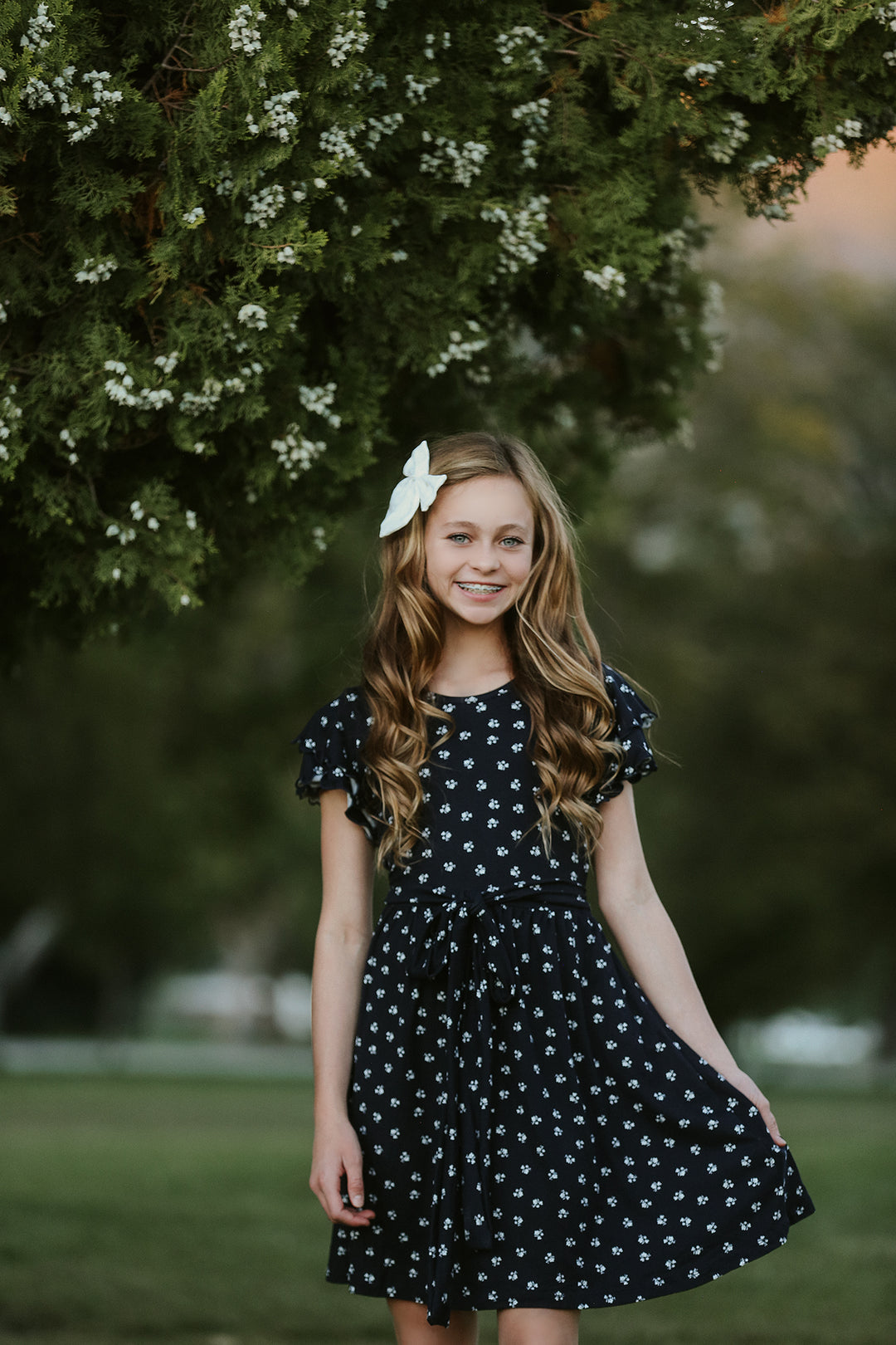 Avery Navy Floral Dress