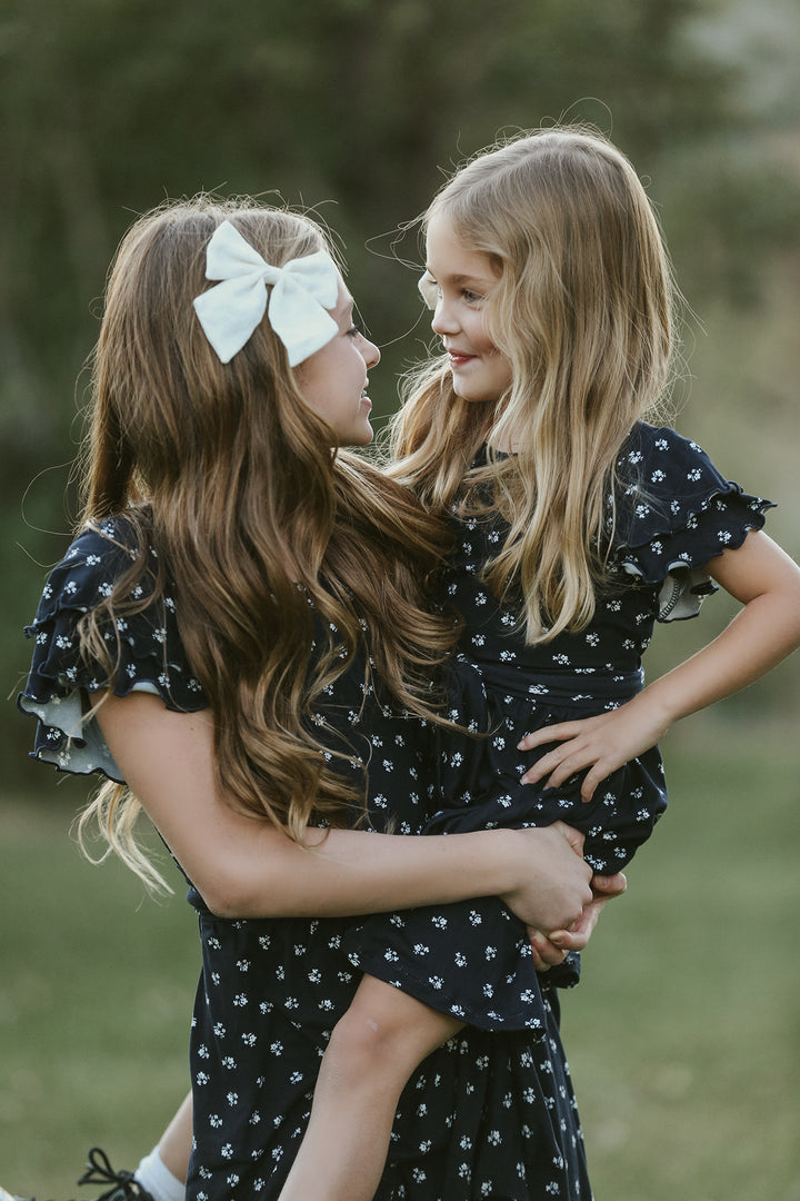 Avery Navy Floral Dress