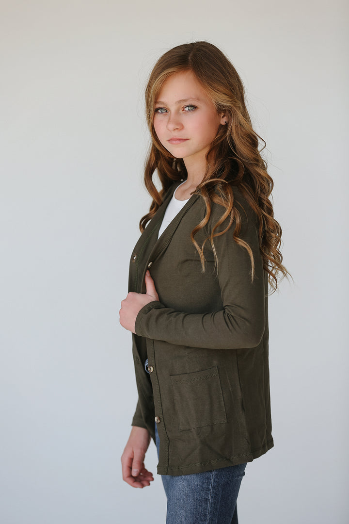 Dark Olive Cardigan