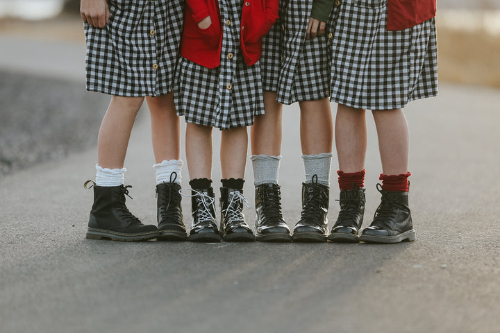 Ruffle Top Knee High Socks