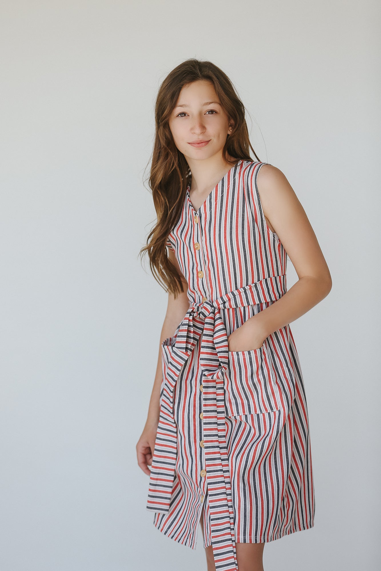 Briar Button Stripe Dress