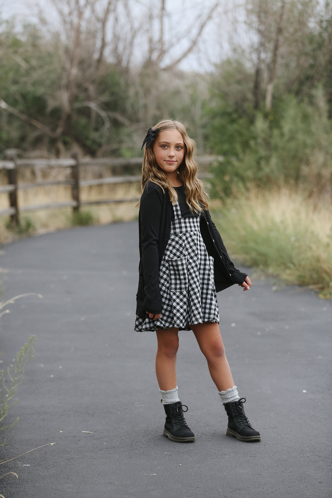 Polly Hunter Green Gingham Jumper Dress