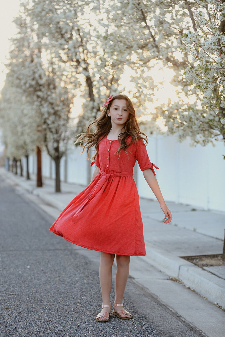 Haven Red Gauze Dress