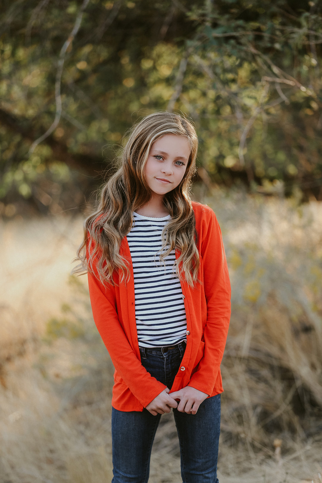 Tangerine Orange Cardigan