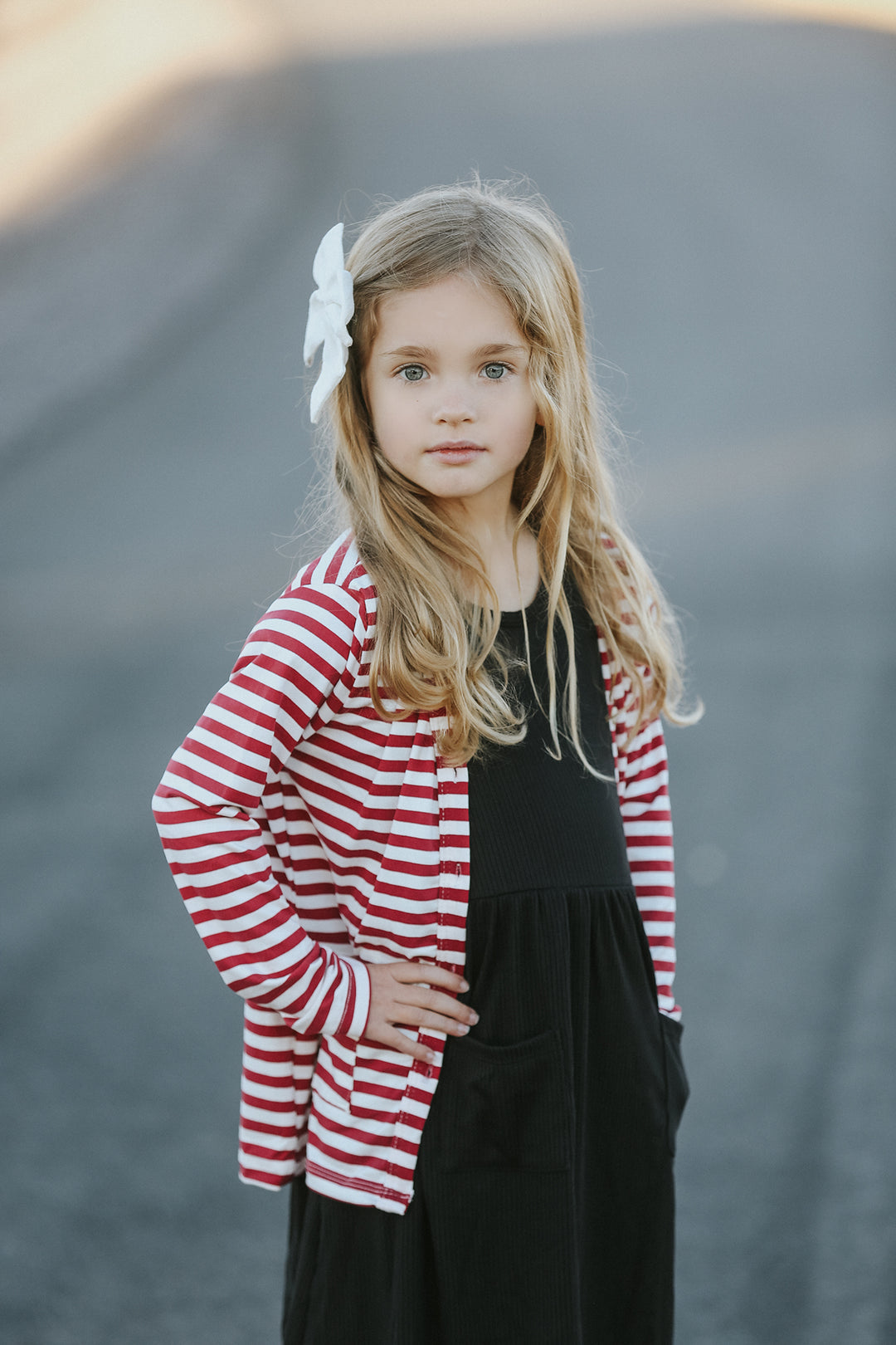 Ruby Red Stripe Cardigan