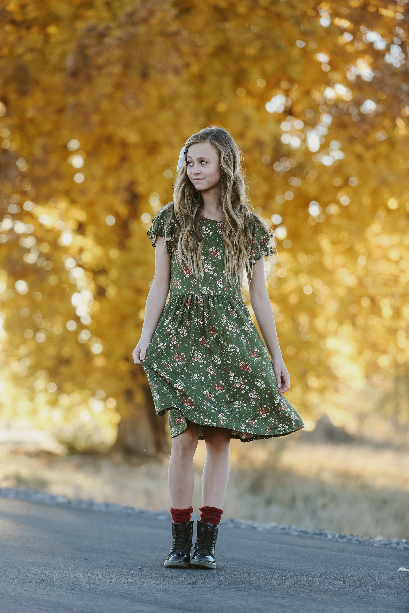 Sophie Green Floral Dress