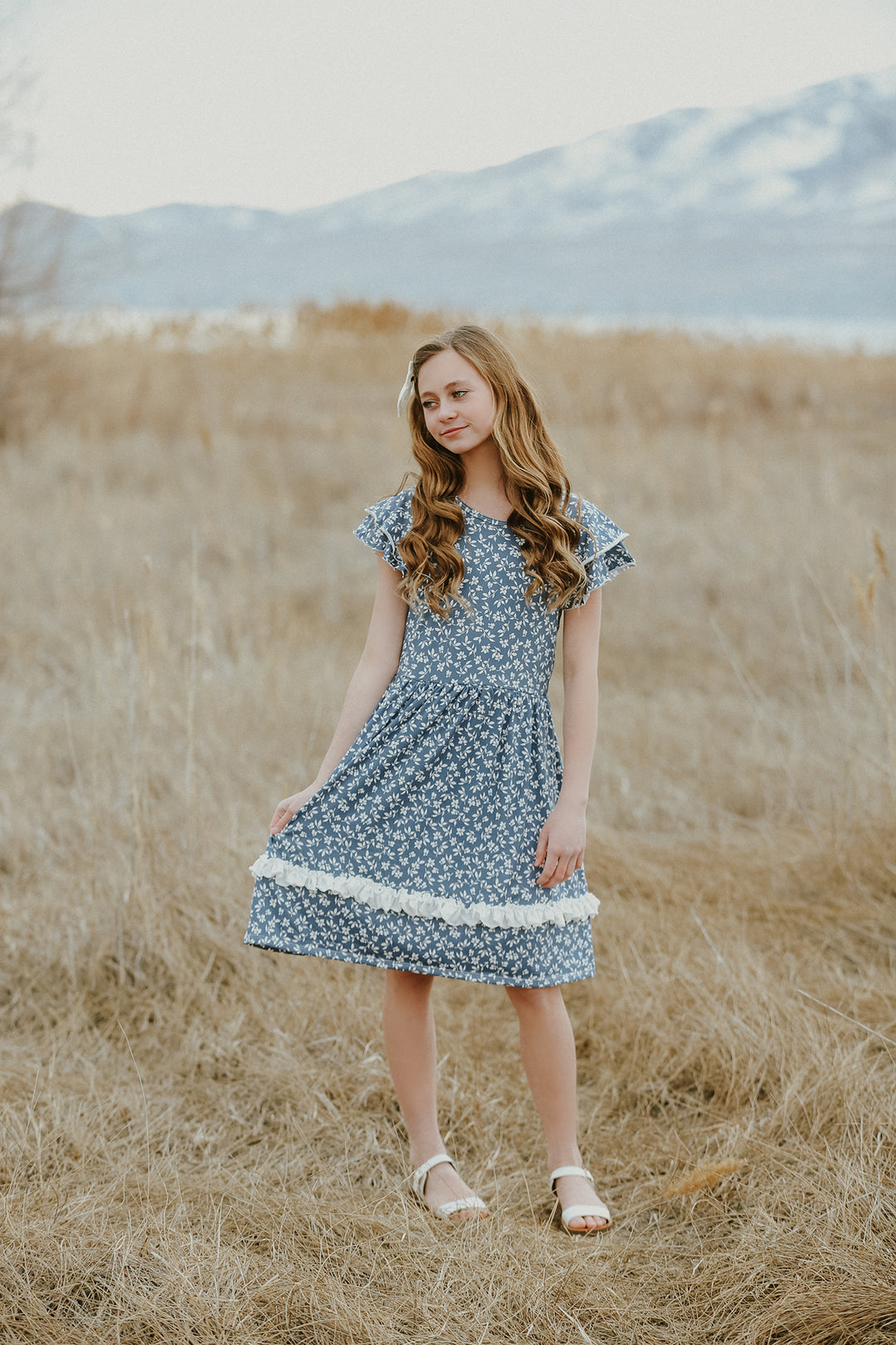 Olivia Blue Floral Dress