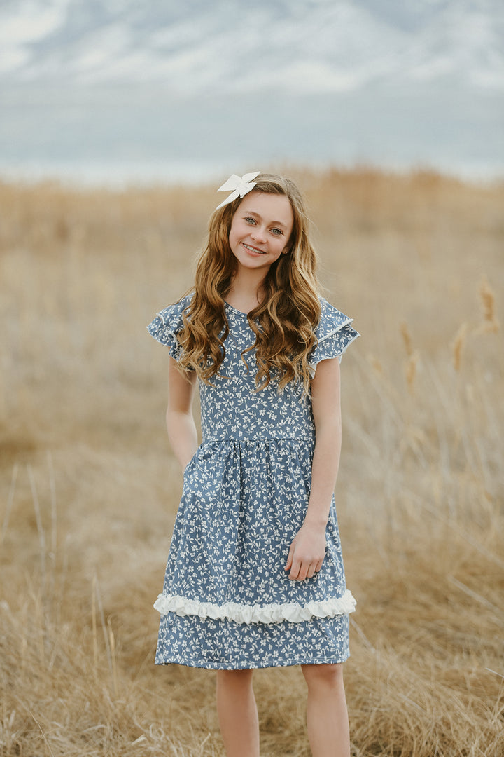 Olivia Blue Floral Dress