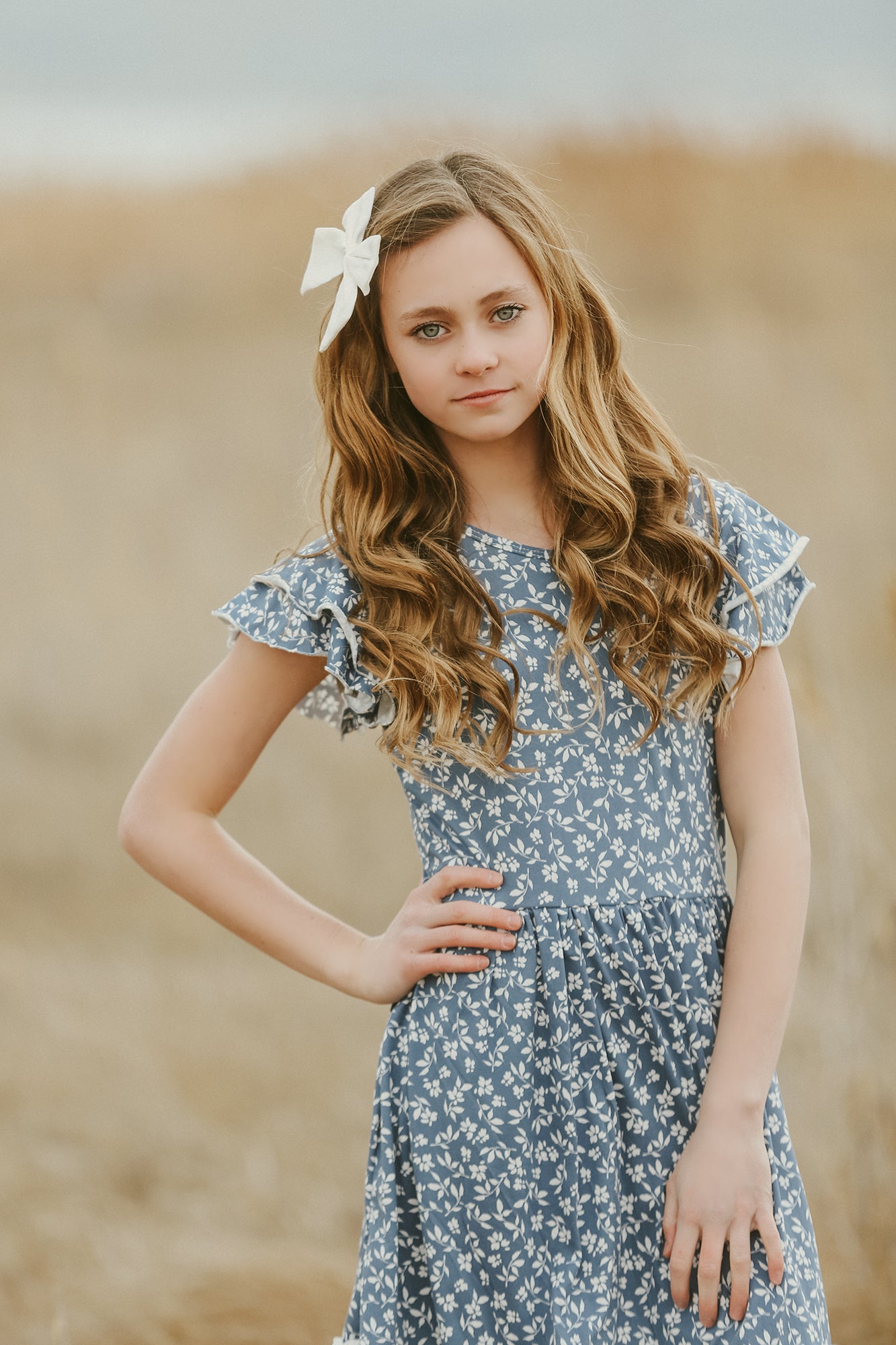 Olivia Blue Floral Dress