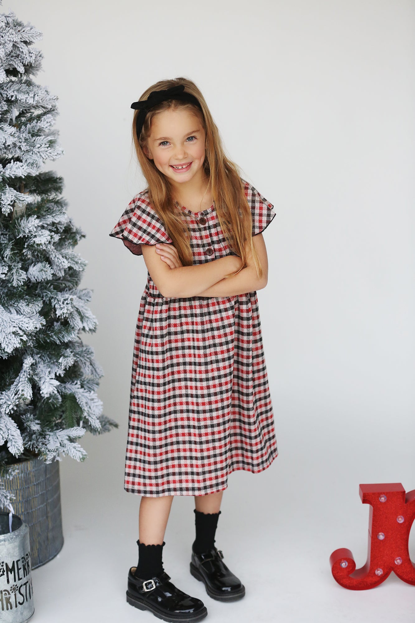 Haven Red Plaid Dress