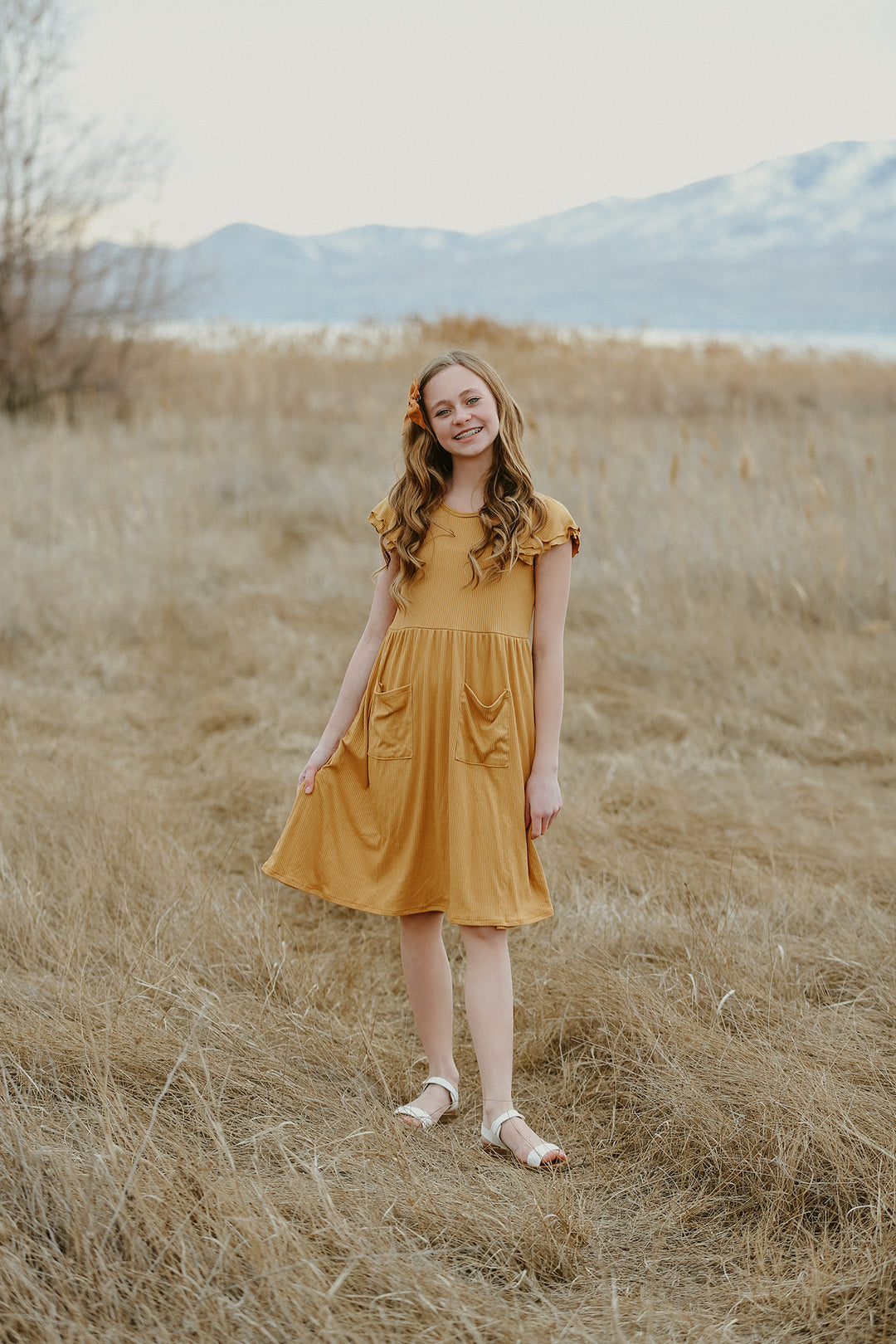 Raven Butter Yellow Rib Knit Dress