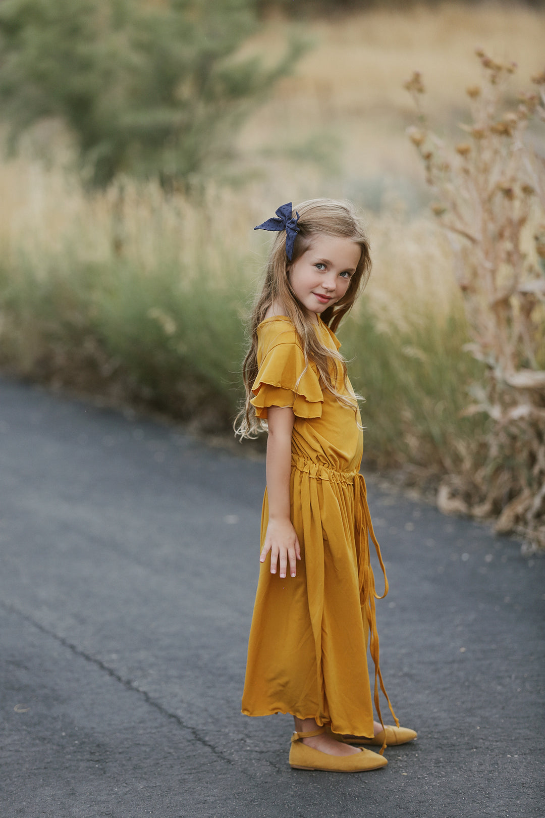 Jules Super Wide Leg Mustard Romper