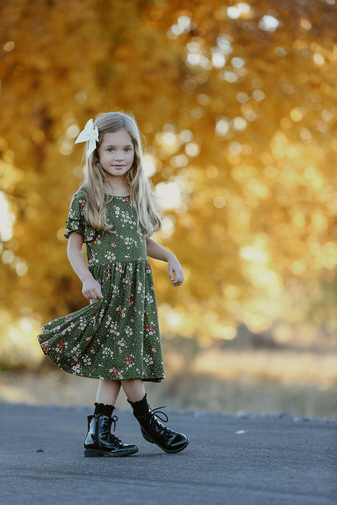 Sophie Green Floral Dress